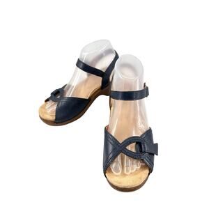 Dansko Season Women's Sandals, Navy Blue Full Grain, Sz 6.5-7 US/ 37 EU Boho